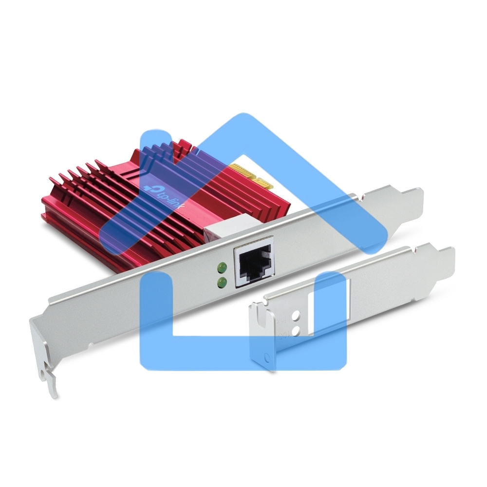 Сетевой адаптер 10 Gigabit PCI-E network adapter, 1 PCI Express 3.0 X4 interface, 1 100/1000/10000Mbps Ethernet port, come with Low-Profile and Full-Height Brackets