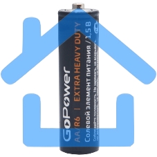 Батарейка GoPower R6 AA Shrink 4 Heavy Duty 1.5V (4/60/1200)