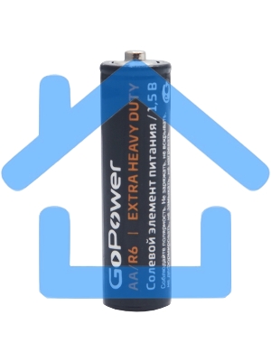 Батарейка GoPower R6 AA Shrink 4 Heavy Duty 1.5V (4/60/1200)
