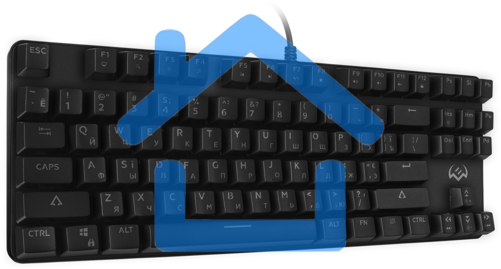 Игровая клавиатура SVEN KB-G9150 (Outemu Blue switches, USB, 87 кл., ПО, RGb-подсветка)