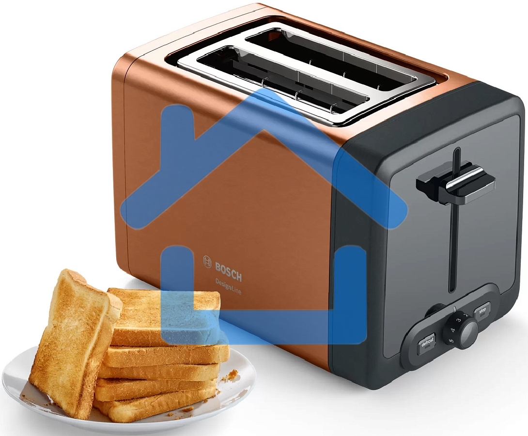 Тостер Bosch TAT4P429 970Вт медь