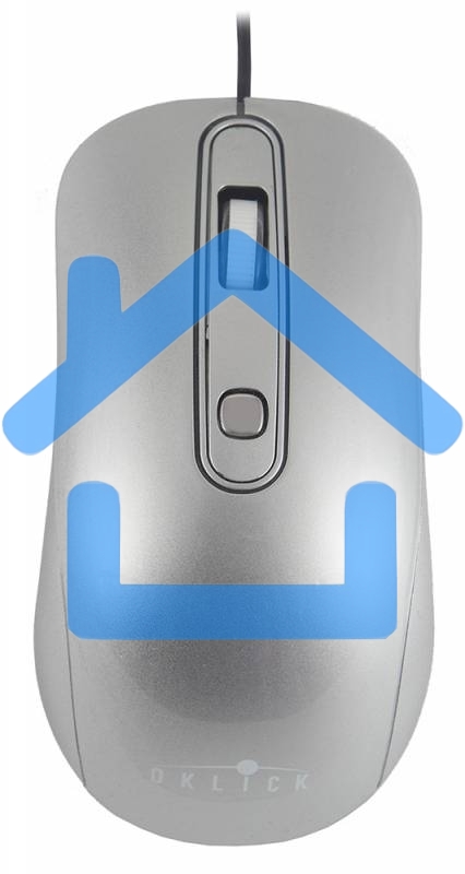 Мышь проводная Oklick 155M серебристый, 1600 dpi, USB, кнопки - 4