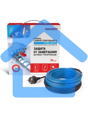 Греющий саморегулирующийся кабель на трубу 15MSR-PB 10M (10м/150Вт) Rexant