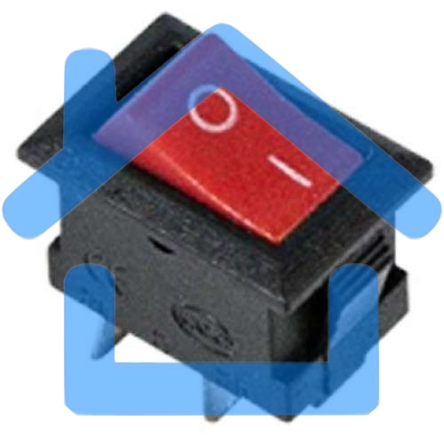 Выключатель клавишный 250V 3А (2с) ON-OFF красный Micro Rexant