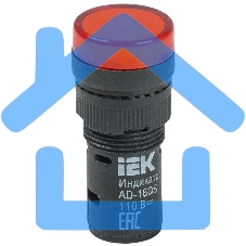 Арматура светосигнальная AD-16DS 24В AC/DC красн. ИЭК BLS10-ADDS-024-K04-16