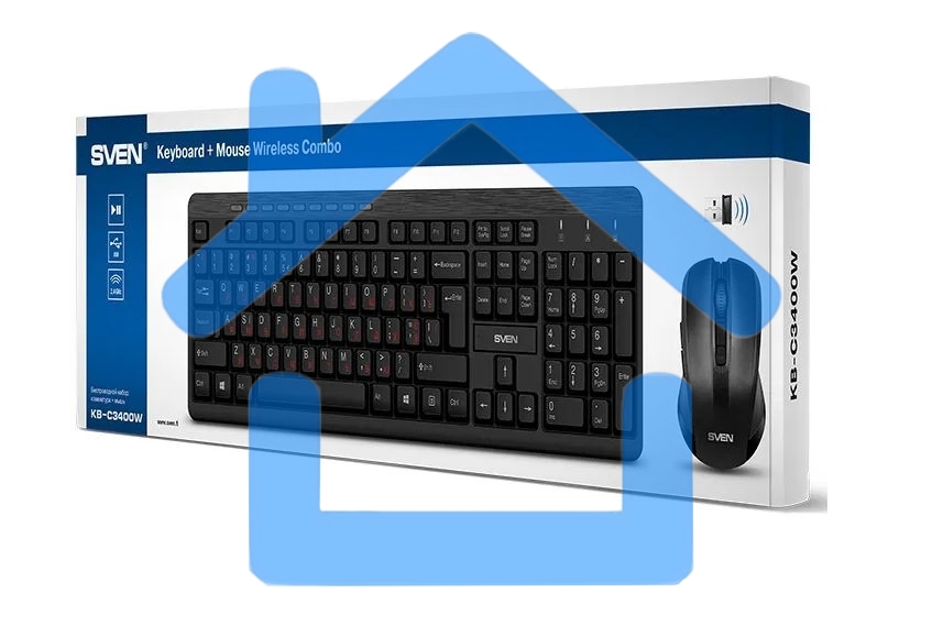 Беспроводной набор SVEN KB-C3400W клавиатура+мышь