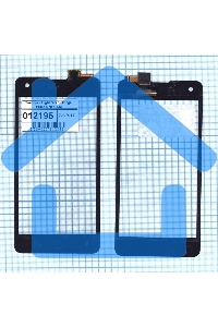 Сенсорное стекло (тачскрин) для Highscreen Omega Prime S, черное