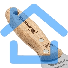 Шпательная лопатка Matrix из нержавеющей стали, 100 мм, буковая рукоятка, EFP