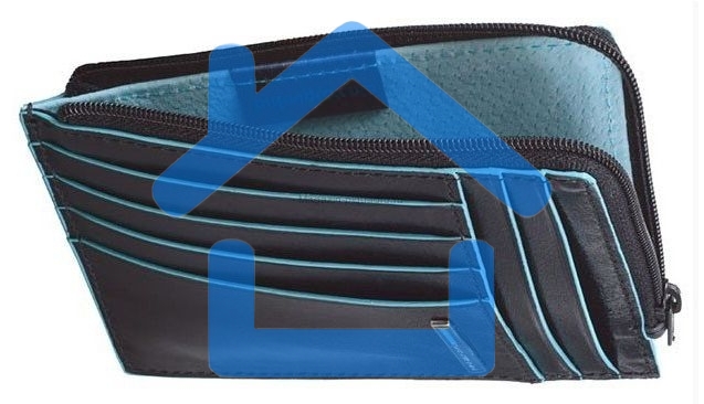 Чехол для кредитных карт Piquadro Blue Square PU1243B2R/N черный натур.кожа