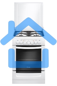 Плита комбинированная Gefest ПГЭ 6102-02 белый, конфорок 4 газовых, духовка 55 л, 60 см x 85 см x 60 см