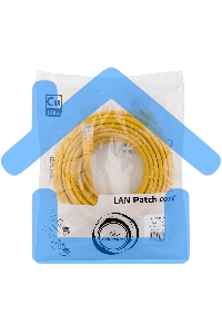 Патч-корд медный UTP Cablexpert PP10-10M/Y кат.5, 10м, литой, многожильный (желтый)