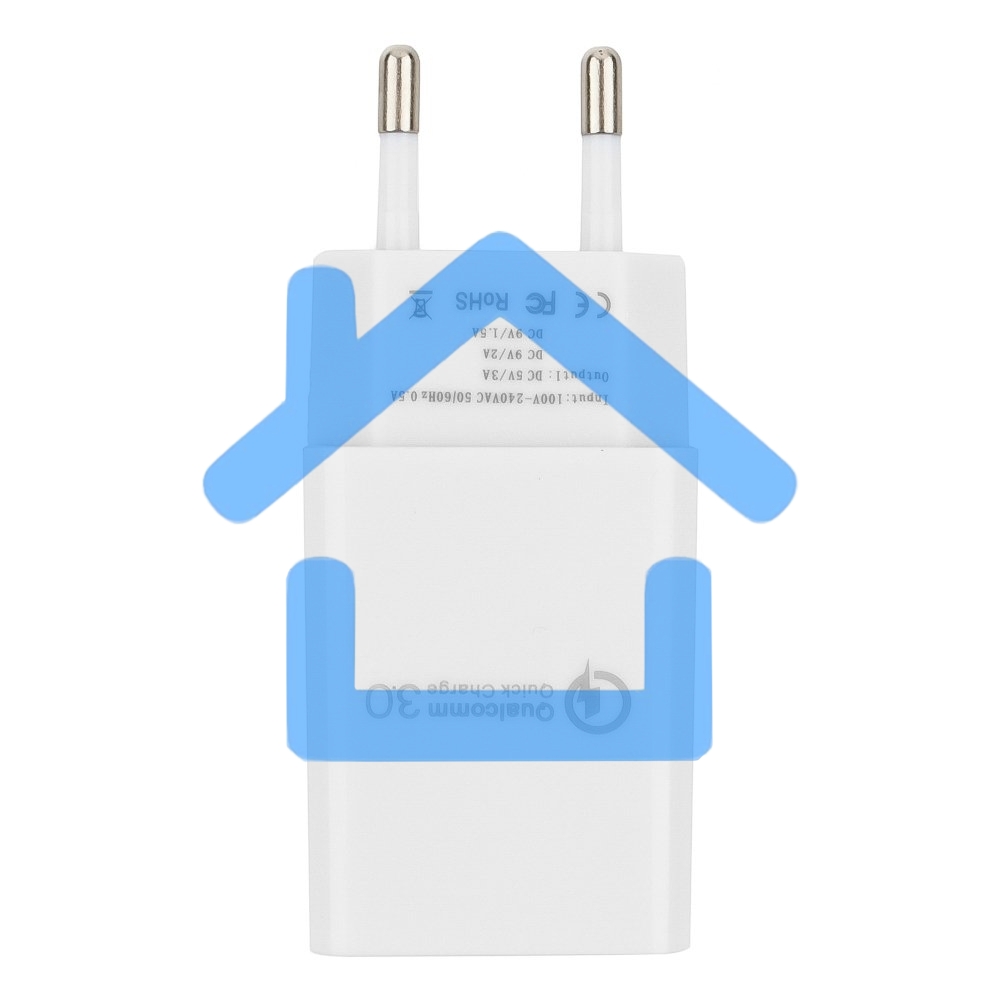 Адаптер питания Cablexpert MP3A-PC-16, QC 3.0, 100/220V - 1 USB порт 5/9/12V, белый