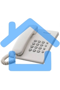 Телефон проводной Panasonic KX-TS2350RUW белый повтор номера, регул-ка громкости, кр.на стену