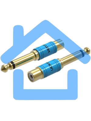 Переходник Vention jack 6.35 мм M/RCA F