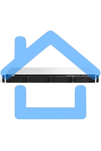 Сетевое хранилище SMB QNAP TS-464eU-8G NAS 4 HDD trays, rackmount 1U, 1 PSU. 4-core Intel Celeron N5105/N5095 2.0-2.9 GHz, 8 Gb RAM, 2x2.5GbE, 2xUSB 3.2 Gen 2 (10Gbps), 2xUSB 2.0, 1xHDMI, 2xM.2 PCIe Gen 3 x1 slots, W/o rail kit RAIL-B02