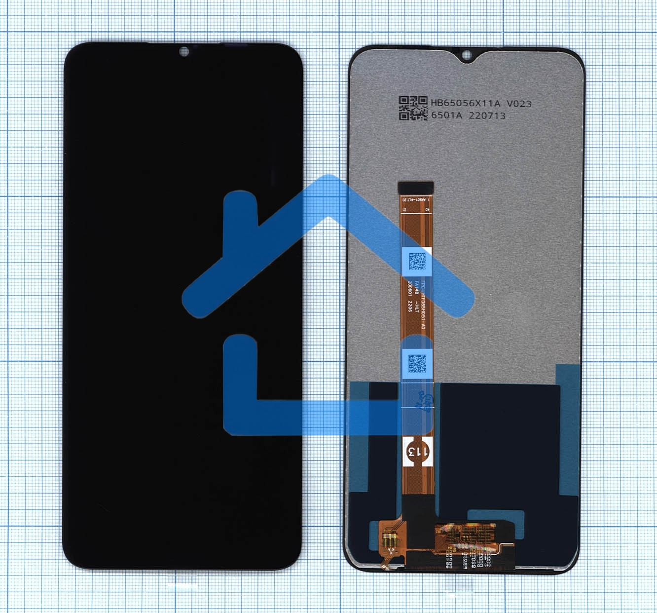 Дисплей для Realme C25 черный
