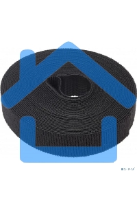 Лента-липучка многоразовая 5 м х 20 мм, черная (1 шт.) Rexant