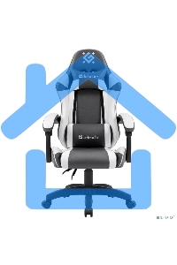 Кресло игровое Defender Fortune серый/белый, класс 4, PU