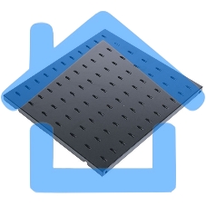 Полка перфорированная, глубина 580 мм, черный (СВ-58-9005)