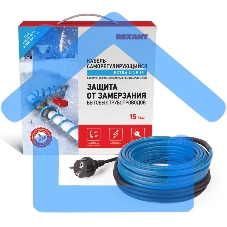 Греющий саморегулирующийся кабель на трубу 15MSR-PB 6M (6м/90Вт) Rexant