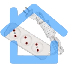 Удлинитель 3х2м без заземл. 10А IP20 Lezard 720-0302-303