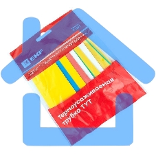 Набор трубок термоусадочных тонкостен. 30/15 (7 цветов по 3шт 100мм) EKF tut-n-30