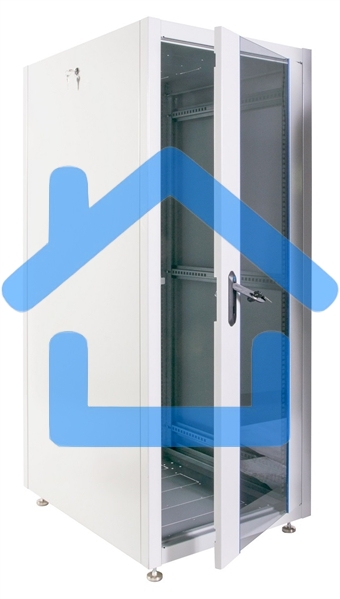 Шкаф телекоммуникационный напольный ЭКОНОМ 30U (600 × 800) дверь стекло, дверь металл