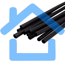 Трубка термоусаживаемая двухстенная клеевая 4.8/2.4мм (уп.10шт) по 1м черный Rexant 26-2102