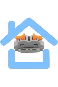 Клемма СМК 222-425P проходная 5 полюсов, с монтажной площадкой (0,08-4 мм²), серая (блистер 4 шт./уп.) Rexant