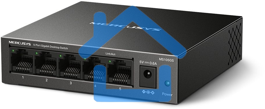 Настольный коммутатор Mercusys MS105GS с 5 гигабитными портам