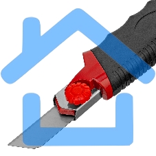 Нож Matrix, 18 мм, выдвижное лезвие, метал. направляющая, обрезиненная ручка, 5 лезвий