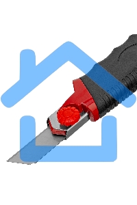 Нож Matrix, 18 мм, выдвижное лезвие, метал. направляющая, обрезиненная ручка, 5 лезвий