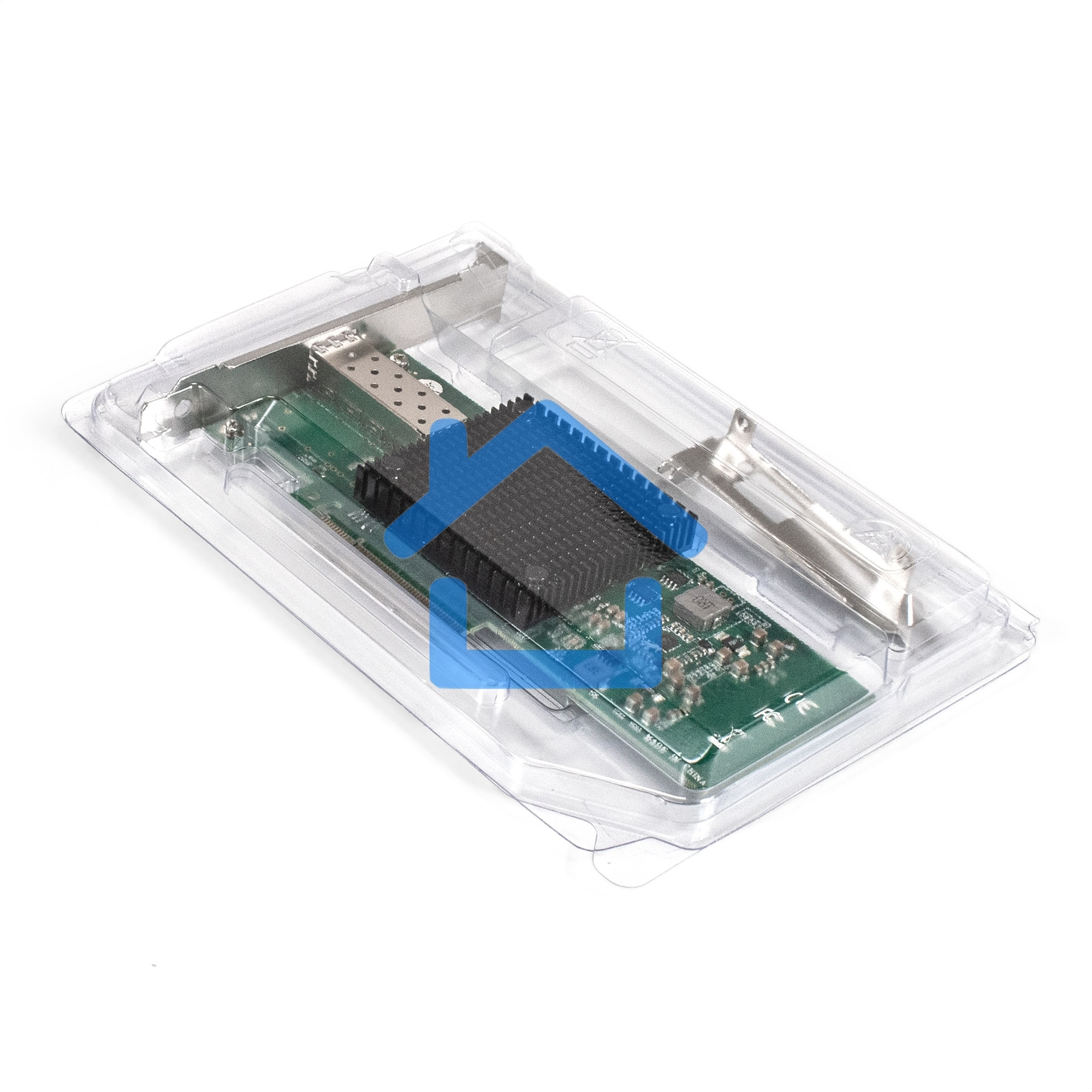Сетевой адаптер ExeGate EXE-X520-DA1 (PCI-E x8 v3.0, порты 1xSFP+ 10Gb/s (10/5/2.5/1Gb/s, 100Mb/s), Server NIC Intel Chipset JL82599EN)
