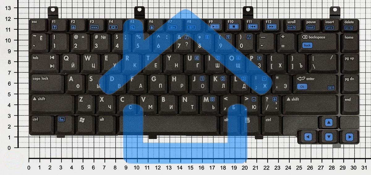 Клавиатура для ноутбука HP Pavilion DV4000 DV4100 DV4200 DV4300 DV4400 черная