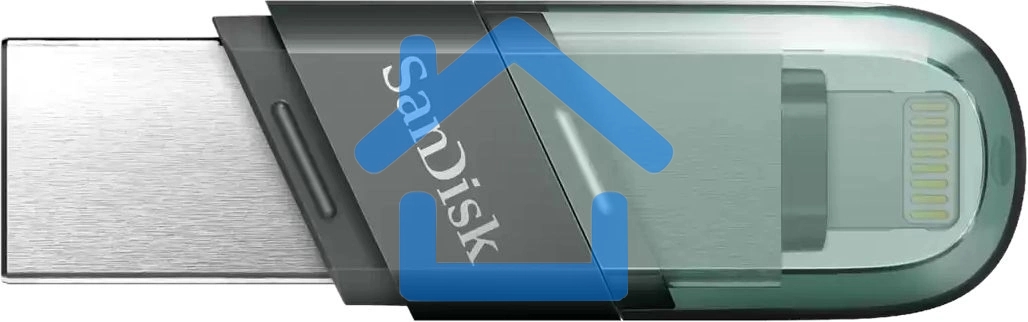 Флешка USB Sandisk 256 Gb iXpand Flip SDIX90N-256G-GN6NE USB3.1 зеленый/серебристый