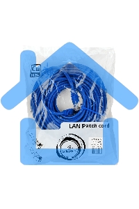 Патч-корд медный UTP Cablexpert PP10-15M/B кат.5e, 15м, литой, многожильный (синий)