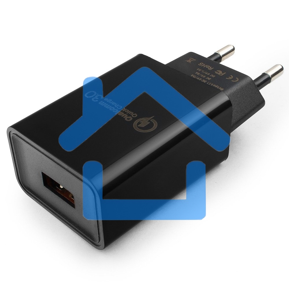 Адаптер питания Cablexpert MP3A-PC-17, QC 3.0, 100/220V - 1 USB порт 5/9/12V, черный