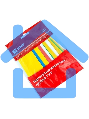 Набор трубок термоусадочных тонкостен. 20/10 (7 цветов по 3шт 100мм) EKF tut-n-20