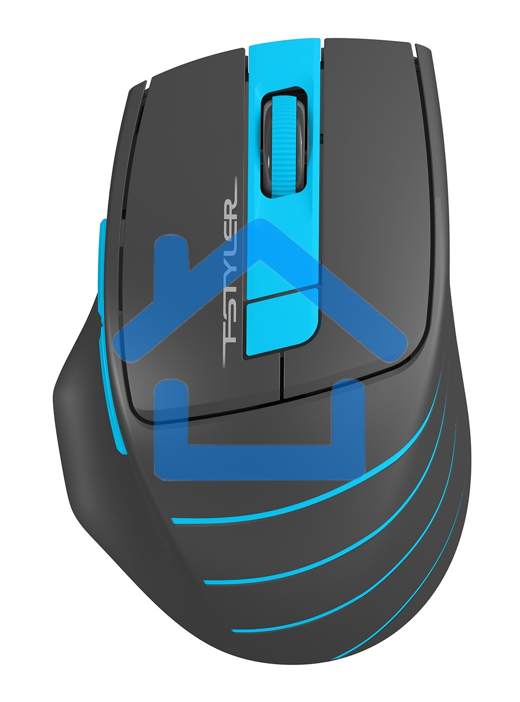 Мышь беспроводная A4Tech Fstyler FG30S серый/синий, 2000 dpi, радиоканал, USB, кнопки - 5