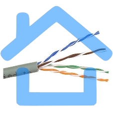 Кабель TWT UTP, 4 пары, Кат.5e, PVC, серый, 100 метров