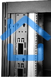 Шкаф серв. ПРОФ нап. 42U (600x1000) дверь перфорированная 2 шт., цвет черный, в сборе (ШТК-СП-42.6.10-44АА-9005) (1 коробка)