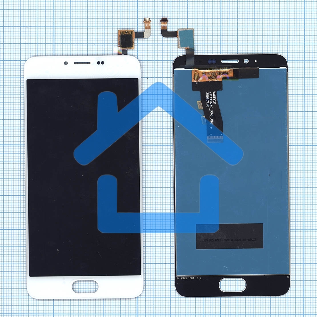 Дисплей для Meizu M5 белый