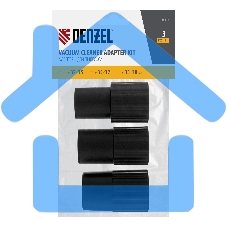 Комплект адаптеров для подключения пылесоса к электроинструменту Denzel 32-35-38 мм