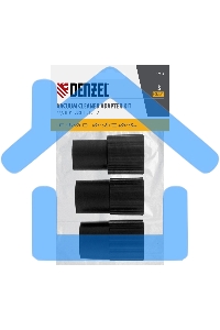 Комплект адаптеров для подключения пылесоса к электроинструменту Denzel 32-35-38 мм