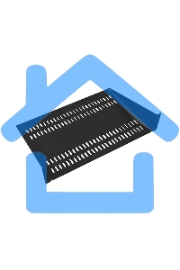 Полка перфорированная консольная 2U, глубина 400 мм, черный (МС-40-9005)