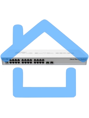 Маршрутизатор 24PORT 1000M CRS326-24G-2S+RM MIKROTIK