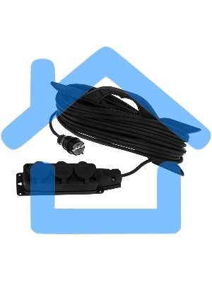 Удлинитель-шнур на рамке Rexant КГ 3х1.5, 30 м, 3 гнезда, морозостойкий, с/з, 16 А, 3500 Вт, IP44 (Сделано в России)