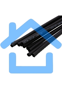 Термоусаживаемая трубка двухстенная клеевая 3,2/1,6 мм черная Rexant (уп. 10 шт. по 1 м)