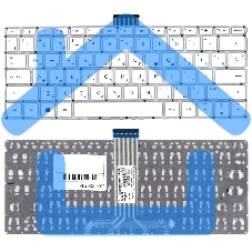 Клавиатура для ноутбука HP Pavilion x360 11-K белый без рамки горизонтальный Enter