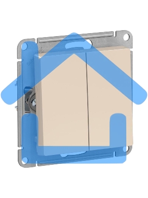 Механизм выключателя 2-кл. СП AtlasDesign 10А IP20 (сх. 5) 10AX беж.